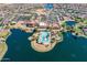 Aerial view of community with lake and amenities at 16731 S 181St Ave, Goodyear, AZ 85338
