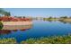 Calm lake with reflections of homes and plants at 16731 S 181St Ave, Goodyear, AZ 85338