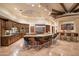 Modern kitchen with a huge island, breakfast bar and top-of-the-line appliances at 7624 E Stagecoach Pass, Carefree, AZ 85377