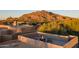 Elevated rooftop deck showcasing mountain views and firepit at 7624 E Stagecoach Pass, Carefree, AZ 85377