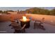 Rooftop terrace with firepit and mountain views at 7624 E Stagecoach Pass, Carefree, AZ 85377