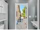 Laundry room with backyard and pool view at 6713 E Paradise Ln, Scottsdale, AZ 85254