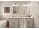 Bathroom with double vanity and quartz countertop at 15201 E Sage Dr, Fountain Hills, AZ 85268