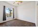 Empty bedroom with large window and views of the desert at 3055 N Red Mountain Mtn # 95, Mesa, AZ 85207