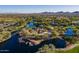 Aerial view of community lake, playground and walking paths at 41348 N Congressional Dr, Anthem, AZ 85086