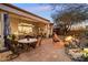Outdoor patio with seating area and fire pit at 41348 N Congressional Dr, Anthem, AZ 85086