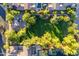 Aerial view of community green space, playground, and homes at 501 E Sunburst Ln, Tempe, AZ 85284