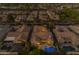 Aerial view of a luxury home with a private pool at 501 E Sunburst Ln, Tempe, AZ 85284