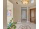 Elegant entryway with high ceilings and a decorative floor at 501 E Sunburst Ln, Tempe, AZ 85284
