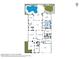Detailed floor plan of a luxury home with a pool and large rooms at 501 E Sunburst Ln, Tempe, AZ 85284