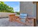 Built-in outdoor kitchen with stainless steel grill and prep counter at 501 E Sunburst Ln, Tempe, AZ 85284