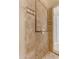 Tiled shower with built in seat and diamond accent tile at 501 E Sunburst Ln, Tempe, AZ 85284
