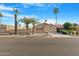 Inviting single-story home with a well-manicured yard, palm trees, and a two-car garage at 10309 E Twilight Ct, Sun Lakes, AZ 85248