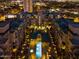 Nighttime aerial view of building and pool area at 17 W Vernon Ave # 316, Phoenix, AZ 85003