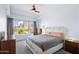 Cozy bedroom with downtown views and a comfortable bed, dresser and soft light at 17 W Vernon Ave # 316, Phoenix, AZ 85003