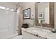 Bathroom with granite vanity and shower/tub combo at 6960 E Hacienda La Noria Ln, Gold Canyon, AZ 85118
