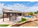Spacious backyard with a gazebo and a refreshing pool at 9354 E Hillview Cir, Mesa, AZ 85207