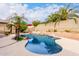 Inviting kidney-shaped pool with flagstone decking at 9354 E Hillview Cir, Mesa, AZ 85207