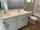 Double vanity bathroom with white cabinets and a bathtub at 4924 W Beryl Ave, Glendale, AZ 85302