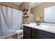 Bathroom with single vanity, shower, and toilet at 4718 E Thunderheart Trl # 103, Gilbert, AZ 85297