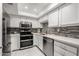 Modern kitchen with white cabinets and stainless steel appliances at 7970 E Camelback Rd # 101, Scottsdale, AZ 85251