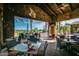 Outdoor patio dining area with mountain views at 1342 E Verde Blvd, Queen Creek, AZ 85140