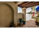 Cozy patio with terracotta tile and potted plants at 8849 S 48Th St # 2, Phoenix, AZ 85044