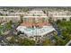 Aerial view of community pool and surrounding buildings at 7940 E Camelback Rd # 404, Scottsdale, AZ 85251