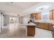 Modern kitchen with island and stainless steel appliances at 7940 E Camelback Rd # 404, Scottsdale, AZ 85251