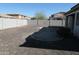 Large backyard with gravel ground cover and block wall at 8808 W State Ave, Glendale, AZ 85305