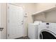 The laundry room features a washing machine and dryer, as well as additional storage space at 8808 W State Ave, Glendale, AZ 85305