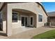 Patio with sliding glass doors to backyard at 931 S Porter Ct, Gilbert, AZ 85296