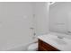 Clean bathroom with a tub, toilet and vanity at 931 S Porter Ct, Gilbert, AZ 85296