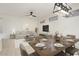 Elegant dining area features a wood table and stylish light fixture at 15744 W Clear Canyon Dr, Surprise, AZ 85374