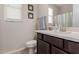 Small bathroom with toilet and shower at 19122 W Solano Dr, Litchfield Park, AZ 85340