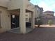 Backyard with covered patio and gravel ground cover at 2636 S Sailors Way, Gilbert, AZ 85295