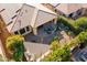 Aerial view of backyard oasis with covered patio and pergola at 392 E Laddoos Ave, Queen Creek, AZ 85140