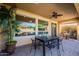 Patio with table and chairs, ceiling fan at 392 E Laddoos Ave, Queen Creek, AZ 85140