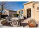 Outdoor patio with seating area, perfect for relaxing and entertaining at 392 E Laddoos Ave, Queen Creek, AZ 85140