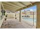 Covered patio offering a shaded outdoor space with views of the backyard pool area at 4306 E Frye Rd, Phoenix, AZ 85048