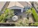 Aerial view of the house and backyard, highlighting the patio area at 72 E Camellia Way, Queen Creek, AZ 85140