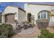 Inviting front patio with seating area and desert landscaping at 72 E Camellia Way, Queen Creek, AZ 85140