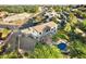 Aerial view of the house, highlighting the backyard pool and patio at 1021 E Mead Dr, Chandler, AZ 85249