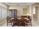 Elegant dining room with hardwood table and chairs, built-in hutch at 4742 S Primrose Dr, Gold Canyon, AZ 85118