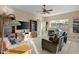 Comfortable living room with a fireplace and built-in shelving at 4742 S Primrose Dr, Gold Canyon, AZ 85118