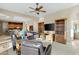 Living room with hardwood floors and a ceiling fan at 4742 S Primrose Dr, Gold Canyon, AZ 85118