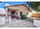 Backyard patio with seating area and string lights at 2524 N Sunaire --, Mesa, AZ 85215