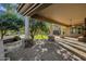 Lush backyard view from covered patio at 2549 E Cherrywood Pl, Chandler, AZ 85249