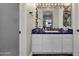 Bathroom with white vanity and blue tile countertop at 2549 E Cherrywood Pl, Chandler, AZ 85249