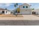 Two-story house with white exterior, two-car garage, and landscaped front yard at 609 W Grandview Rd, Phoenix, AZ 85023